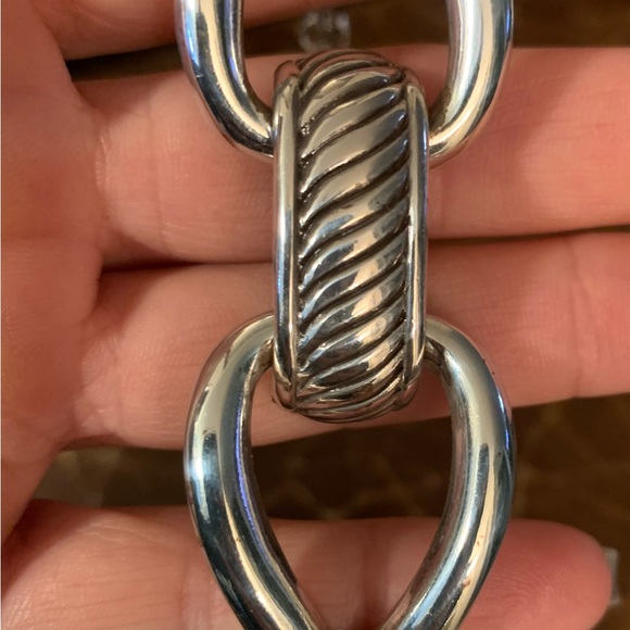 BRIGHTON Cable Chunky Heavy Silver Bracelet - Picture 7 of 8